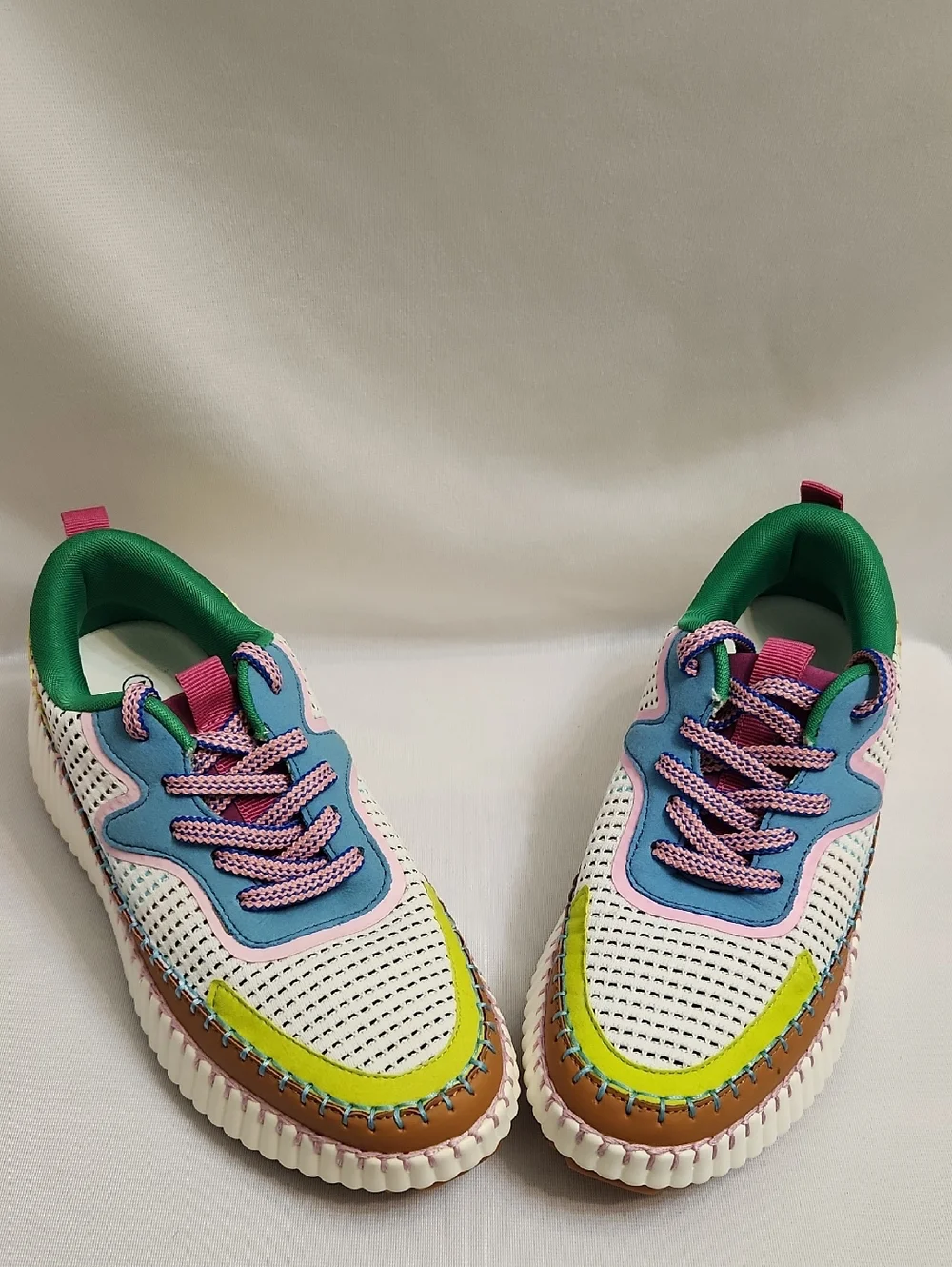 Claudia Ghizzani Cozzy Girl Coachel Multi-Paneled Platform Sneakers (W Size 37)